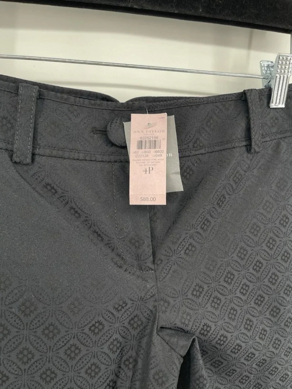 NWT Ann Taylor LOFT Margo Fit Black Geo Print Event Riviera Pants‎ Women 4P
